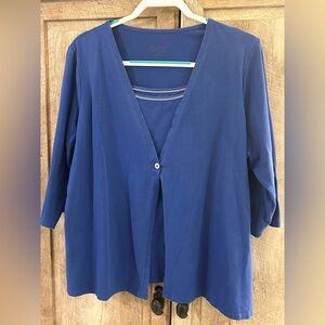 D&co 1X Royal Blue tank with attached 3/4 jacket